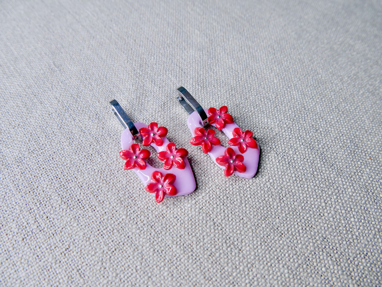 Pink floral hanger