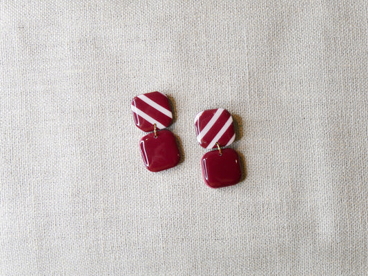 Bordeaux striped candies