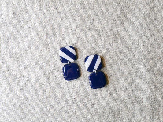 Dark blue striped candies