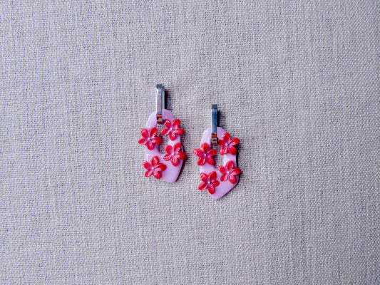Pink floral hanger