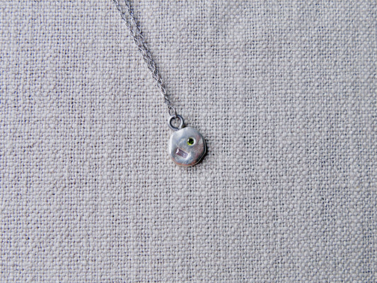 Green & purple stone necklace