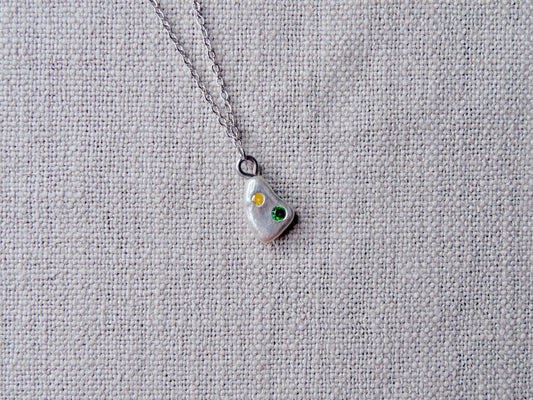 Yellow & green stone necklace